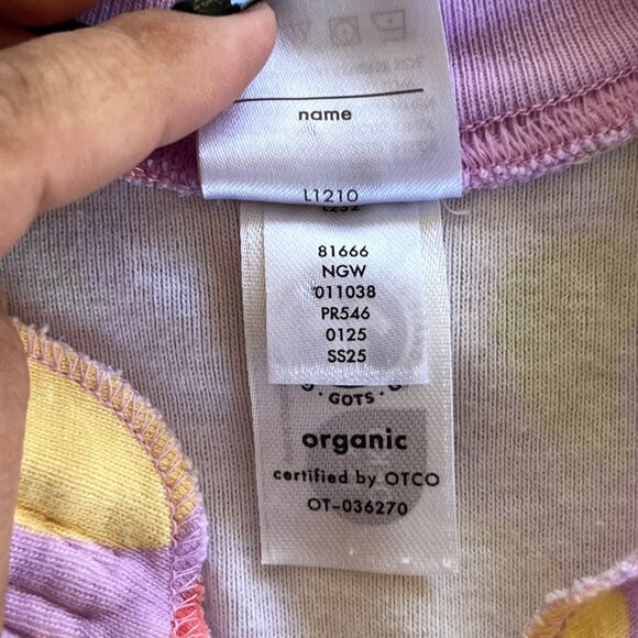 Hanna Andersson HannaJams Sleeper in Citrus Sunshine on Tea Rose Size 0-3mo - Picture 6 of 8